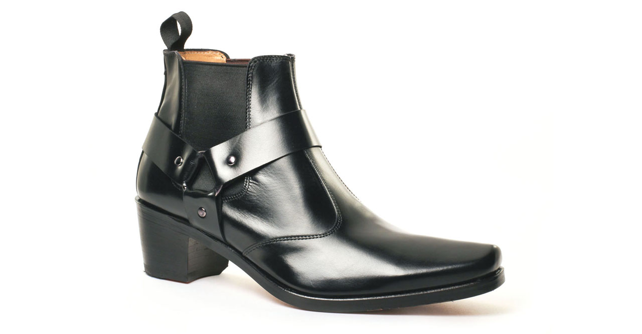 boots chelsea talon haut noir mode homme luxe vue 8