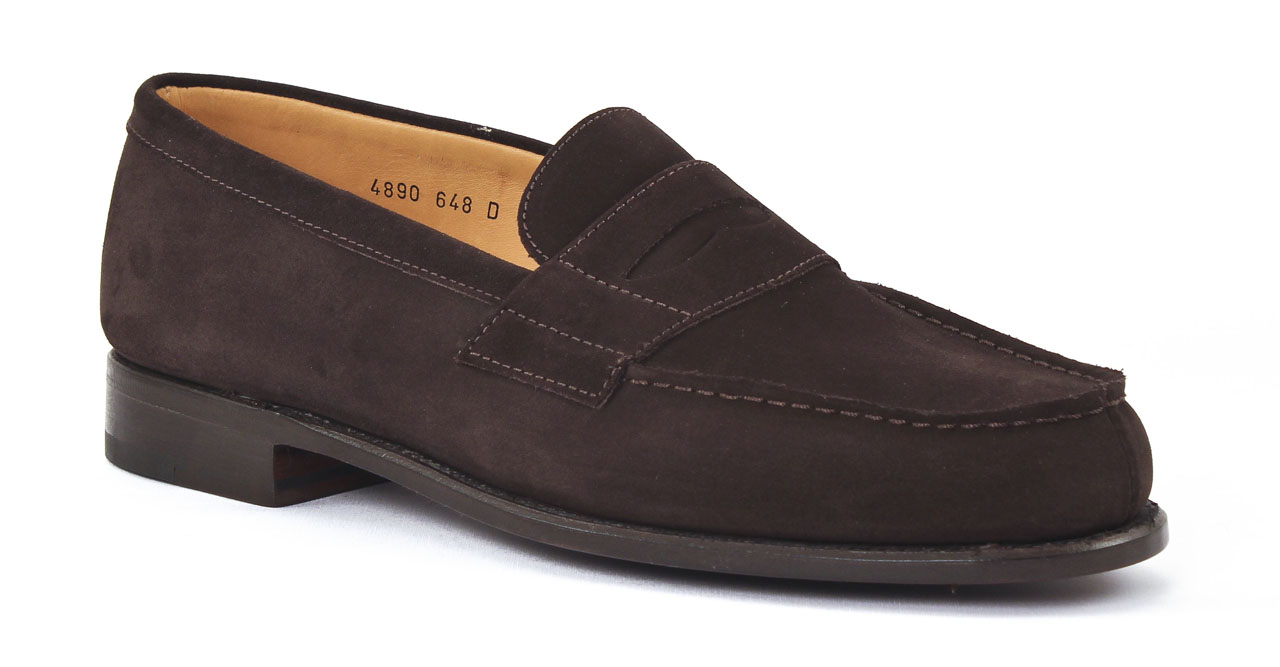 Carlos Santos 4890 Cuir Caf Caf mocassins nubuck marron luxe