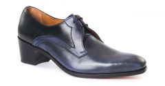 derby-talon-haut bleu noir: même style de chaussures en ligne pour hommes que les Simon Fournier Paris