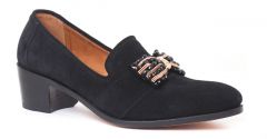 slippers-de-ville noir suede: même style de chaussures en ligne pour hommes que les Simon Fournier Paris