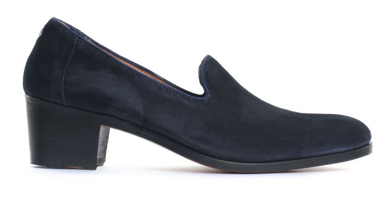 chaussures de ville hommes luxe - Slipper de ville-Daim bleu