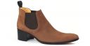 boots chelsea talon haut marron mode homme luxe vue 6