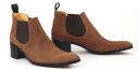 boots chelsea talon haut marron mode homme luxe vue 7