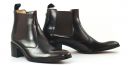 boots chelsea talon haut marron foncé mode homme luxe vue 7