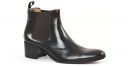 boots chelsea talon haut marron foncé mode homme luxe vue 6