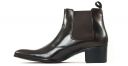 boots chelsea talon haut marron foncé mode homme luxe vue 2